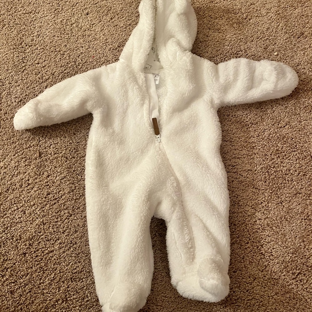 Carter's Soft White Fleece Footie